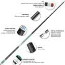 HomeSeason Pool Cue Stick 58" Billiard Cue Sticks Nylon Thread Grip Professional Low Deflection Pool Sticks