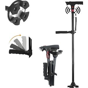 Cane Hero, CaneHero Walking Cane for Men & Women Smart Cane with LED Light & Emergency Alarm, Adjustable, Foldable, Lightweight with Non-Slip Base for Seniors, Everyday Support & Safety (1 pc)