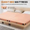 Memory Foam Glamping Roll Up Futon Mattress, Japanese Floor Bed Camping Mattress Sleeping Mat for Indoor and Outdoor