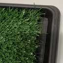 Powools Grass Pad for Dogs Potty - 3-Layer Reusable Dog Grass Pad with Tray, Washable Artificial Grasses Dog Potty Tray with Drainage Holes, Indoor & Outdoor Grass Pee Pad for Dogs, 30" x 20"