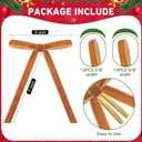 26 Pcs Velvet Christmas Bows, Flocked Christmas Ornaments Christmas Ribbon Bows for Tree Wreath Door Garland Home Decor Outdoor Indoor Khaki