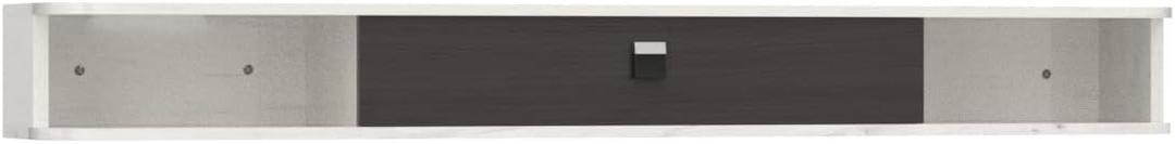 Pmnianhua Floating TV Console,55'' Wall-Mounted Media Console,Floating TV Cabinet,Modern Floating TV Stand,Under TV Entertainment Shelf with Door and Storage for Bedroom Living Room (Grey-White), 55.11in