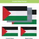 Evergreen Palestine Flag 3x5 flag Outdoor Double Sided, Nation Flags for Outside with Grommets, Palestinian Flag 3-Ply Banners for Garden Patio, Indoor Wall Decor for Room, Works with Standard Estate Flag Poles