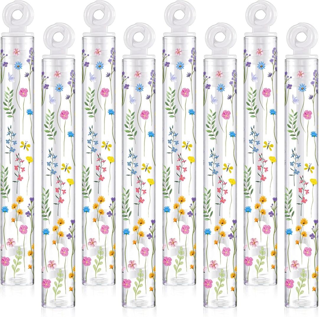 32 Pcs Wild Flower Bubble Wands Sweet Bubbles Party Favors for Adult Valentine Anniversaries Celebration Wedding Supplies Summer Activity Birthday Gifts Wedding Supplies