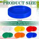 12 Pcs Colorful Juice Pouring Bottle Caps Lids 3.5 Inch Suitable for 34 oz Bar Pour Containers for Bar Kitchen Party Supplies