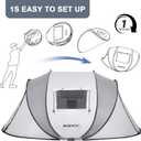 Pop Up Camping Tent, 2/4/6 Person Instant Tent Waterproof PU4500mm, Spacious Ventilated Camping Tent with Front Porch, Quick Setup Lightweight Portable for Outdoor Camping Hiking Beach