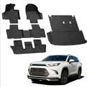 LASFIT Floor Mats for Toyota Grand Highlander 2026 2025 2024 Fits Without or with subwoofer (Include Hybrid), All Weather TPE Custom Fit Rear Trunk Mat for Grand Highlander Accessories