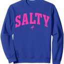 Salty Ocean Flamingo Life Coastal Summer Beach Girl Trendy Sweatshirt, Size: L