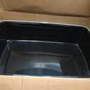 IRIS USA Cat Litter Box XX-Large Open Top with High Sided Walls Tall Scatter Shield Scoop Included Easy Clean Plastic Pan for Big Cats Kittens Multi-Cat Households 30"L x 20"W x 14"H Black
