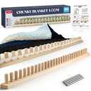 HEJIN 110" Chunky Blanket Loom, Adjustable Size Loom for Chunky Blanket, Knitting Loom Kit No Needles Required, Gift for DIY Craft Enthusiasts, Beginner Friendly Yarn Craft