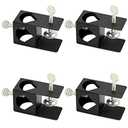 QWORK Deck Torch Clamp, Set of 4 Deck or Porch Rail Clamps, Universal Deck Clamp Torch Mounting Bracket for Railings or Posts/Bannister