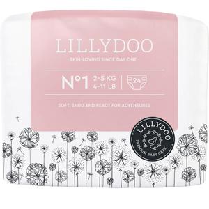 LILLYDOO Hypoallergenic Baby Diaper Ultra Soft and Absorbent 24 Pcs. No.1 4-11Lb