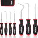 ARROW 7-Piece Hook and Pick Set with Storage Bag, Long & Mini Precision Pick Tool Set for Automotive Mechanic, O-Ring Removal Tool, Oil Seal, Gasket Puller, Hose Puller Picks