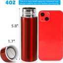 4 Pack Mini Stainless Steel Water Bottles, 4 Oz Small Insulated Purse Pocket Water Bottle, Portable Slim Leak-proof Hot Cold Drink Flask for Travel, Sport, Camping