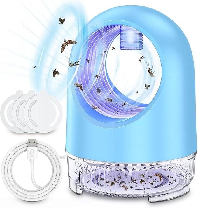 Fly Trap Indoor  Fly Traps for Home, Catch Fruit Flies, Gnats, Mosquitoes & Moths  Quiet Bug Catcher with Fan678