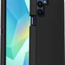 for Samsung Galaxy A16 5G Phone Case, 3-Layer 16ft Drop Protection, with Dustproof Port Cover, Full-Body Shockproof Heavy Duty Protective Phone Case, Black
