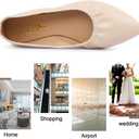 Women's Ballet Flat Slip On Flats - Classic Casual Dress Shoes, Foldable Portable Travel Ballet Walking Shoes, Beige, 7