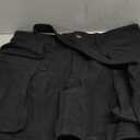 Women Cargo Skirt Denim Mini Low Waist Y2K Jean Skirts with Pockets (Small, Black)