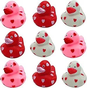 Rubber Ducks White Pink 24 Pack