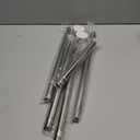 TEECK Shower Curtain Rod, 32-80 inch Adjustable Spring Tension Curtain Rod, Never Rust Anti-Slip Shower Curtain Rod for Bathroom, No Drilling, Never Collapse, Easy to Use, Silver