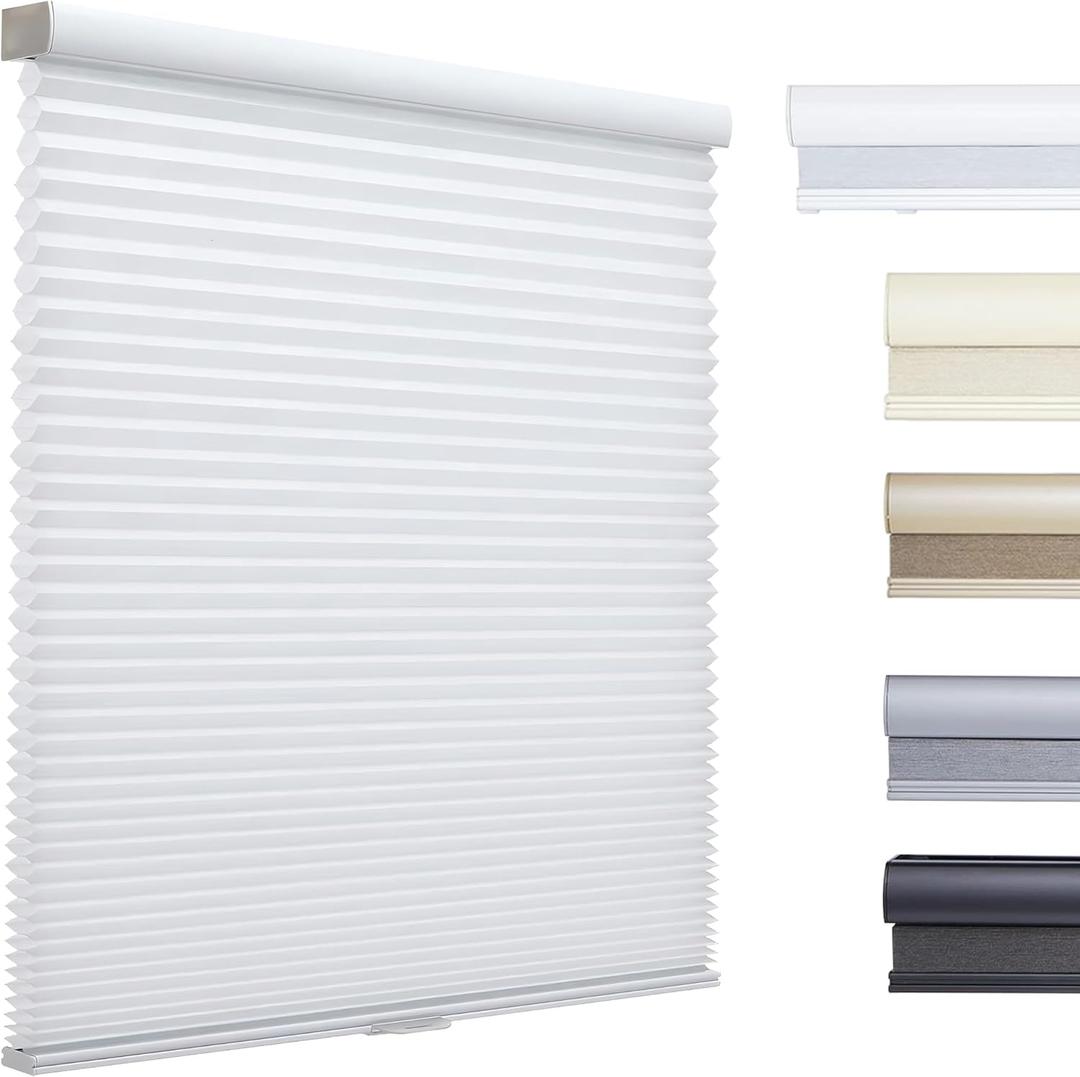 Custom Color-Matched 1.5" Cordless Cellular Shades for Indoor Windows & Doors, Privacy Cordless Cellular Shades for Indoor Windows, Insulated Honeycomb Blinds, Noise Reduced Honeycomb Blinds