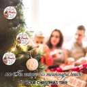 3 x VeryHomy Family Christmas Ornaments 2025 | Long Distance for Grandpa, Grandma, Mom and Dad Gifts, Birthday for Sister, Brother | Ceramic Christmas Tree Decorations 2025