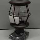 Dusk to Dawn Outdoor Post Lights with Pier Mount Base,16.8 Waterproof Lamp Post Light Fixture Hardwired 120V,Oil Rubbed Bronze Post Lighting for Driveway, Yard, Pathway, Garden, Patio