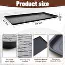 Geelin 3 Pack Extra Large Boot Tray 40"x20" Long Shoe Mats Boot Storage with Raised Edge Waterproof Plastic Wet Shoe Tray for Entryway Floor Indoor Outdoor Mudroom Multi Use(Black)