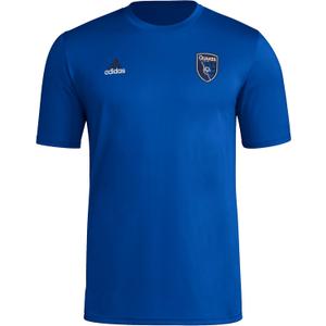 adidas Mens San Jose Earthquakes MLS Short Sleeve T-Shirt (Small, Team Royal Blue)