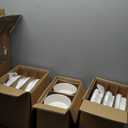 MALACASA 24 Pieces Porcelain Dinnerware Set, Modern White Dish Set for 6, Premium Serving Plates and Bowls Sets, Chip and Scratch Resistant Dishware Sets Kitchen Dishes Dining Ware Set, Series LEAH,  Ivory White, 24 Piece (Service for 6)