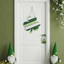 HAYVAN St Patricks Day Door Decorations Set - Wooden Shamrock Sign & Hanging Door Knob Handle Decor (Lucky Irish Happy St. Patrick's Day Wreath), Hanging Decoration for Front Door and Wall Decor