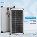 Voltset Solar Panel Charger Kit: 100W 12V Solar Panel with 20A Solar Charge Controller, Monocrystalline Solar Panel for RV Battery Car Trailer Marine Boat Caravan and Other Off Grid System