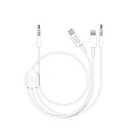 [3in1] USB C to 3.5mm Audio Aux Jack Cable Compatible with iPhone 15 14 13 12 11 XS XR X 8 7 iPad Pro, Samsung Galaxy S23 S22 S21 Ultra etc, Work with Car Stereo, Headset, Speaker - 3.93ft White