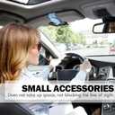 2 x Car Sunglass Holder Compatible with Tesla Cybertruck 2025 2024 Cyberbeast Interior Accessories Organizer Leather Eyeglass Hanger Visor Ticket Card Clip Cyber Truck Decor Sunglasses Holders (Blue)