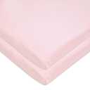American Baby Company 15" x 33" Fitted Bassinet Sheet, 100% Natural Cotton Jersey Knit, Pink, Soft Breathable, for Girls, Pack of 2
