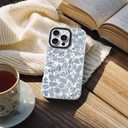 ChiCsFleur for iPhone 16 Case, TPU Phone case with Camera Protection for Women Girls Teens - Blue Silver Leaf Gift Design Chinoiserie Decor Colored Natural Artsy Sorority Aesthetic Unique (IndigoSophora)