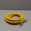 EP 25 Ft Lighted Outdoor Extension Cord - 10/3 SJTW Heavy Duty Yellow Extension Cable with 3 Prong Grounded Plug for Safety, UL Listed