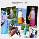 Insulated Water Bottle with Strap,25 oz Double Wall Stainless Steel Vacuum Bottles Metal Water Flask,Brick Red