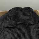 ENBAOHUI 3FT Memory Foam Bean Bag Chairs for Teens or Kids with Filling Bean Bag Sofa with Handle Super Soft Corduroy Fabric Lazy Sofa, 3 Foot, Black