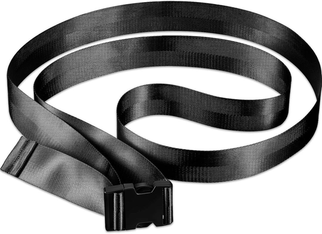 Extremity Mobilization Belt Manual Traction Mobility Strap Adjustable Fun Gait Belts for Stretching Yoga Leg Shoulder Exercise (Black)