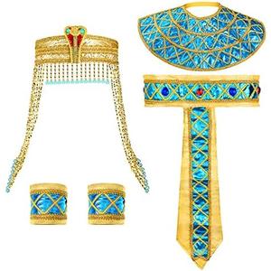 Amazon.com: Geyoga 4 Pieces Women's Egyptian Costume Accessories Included Egyptian Princess Headband Snake Headpiece Belt Wristbands : Clothing, Shoes & Jewelry