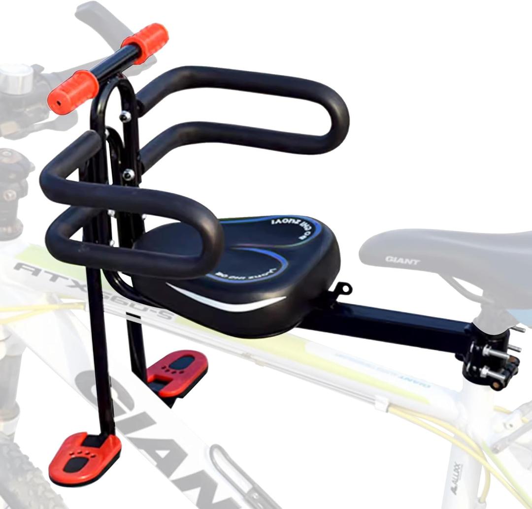 Child Seat for Electric Scooter with seat, Kid Seat Suitable for Electric Bicycle/Hybrid Cruiser Bicycles and City Bicycles, Suitable for Children 2~6 Years (black-for bike)