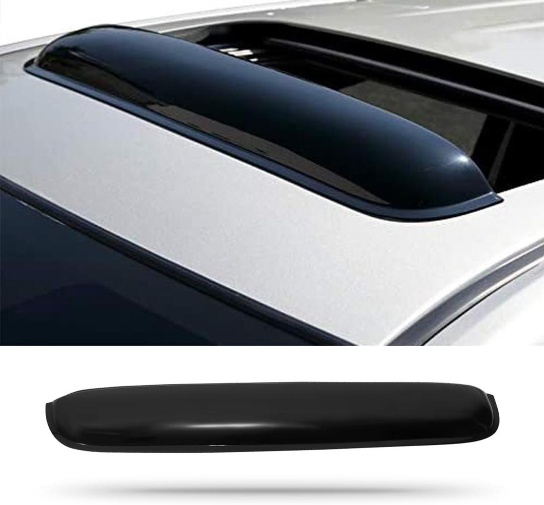 34inch 880mm Universal Sun Roof Wind Deflector, 1pcs Dark Smoke Auto Moon Sunroof Window Visor with Double Side Tape RN88