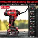 Tire Inflator Compatible with MILWAUKEE 18V Max Battery, 160 PSI Cordless Air Compressor With LCD Digital Pressure Gauge for Car, Bike, Sport Ball (No Battery)