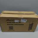 Over The Door Pantry Organizer, Pantry Storage and Organization, 6-Tier Adjustable Hanging Baskets, Metal Wall Mount Spice Rack Seasoning Shelves for Home & Kitchen, Laundry Bathroom - Black