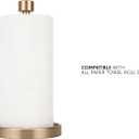 Ivilon Countertop Paper Towel Holder - Modern End Cap Minimalist Design - Color Warm Gold