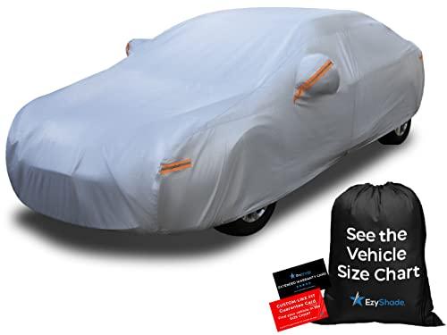 EzyShade 10-Layer Car Cover Waterproof All Weather. See Vehicle Size-Chart for Accurate Fit. Outdoor Full Exterior Covers for Automobiles