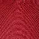 HODJOY Placemats Set of 6, Round Woven Table Mats for Dining Table, Washable Non-Slip Placemats for Christmas, 15inches (Dark Red)