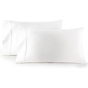 HC Collection King Pillow Cases Set of 2- Microfiber, Extra Soft Pillowcases - Easy Care & Machine Washable - White