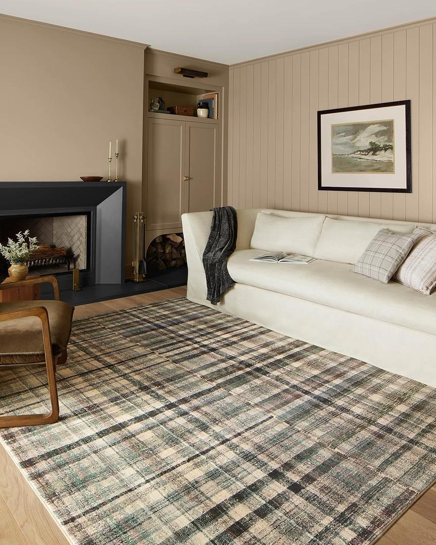 Loloi Chris Loves Julia Humphrey Collection HUM-03 Forest/Multi 5'-0'' x 7'-0'' .38" Pile Height, Area Rug feat. CloudPile